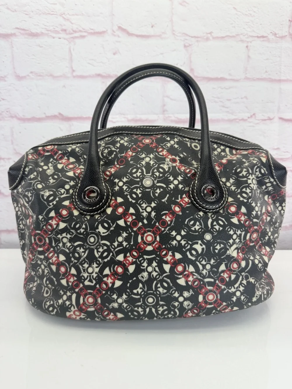 Chanel Coco Optic Graphic Bowler Large Bag